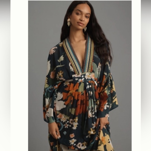 Anthropologie - Conditions Apply Floral Kaftan - NWT - Picture 1 of 6